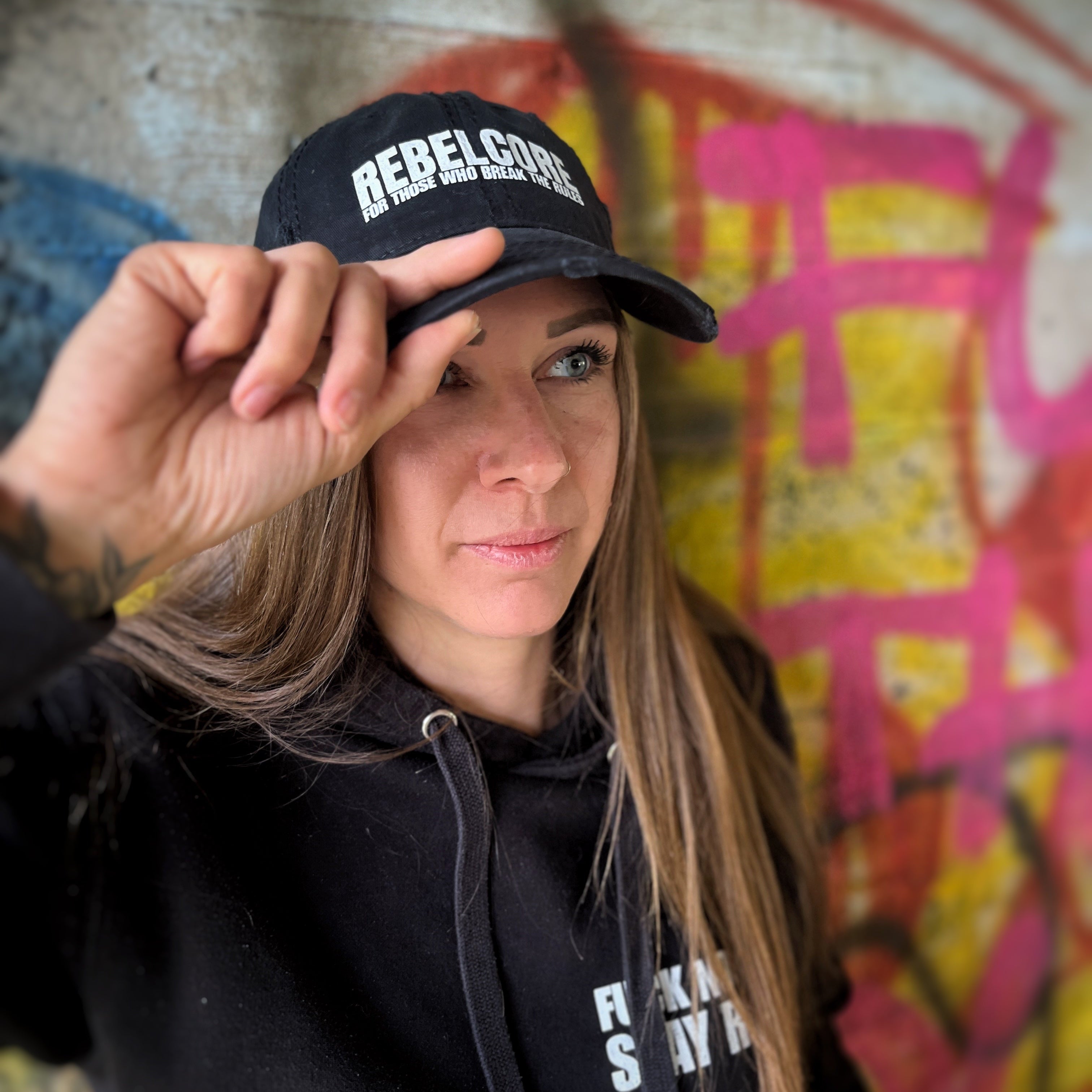 REBELCORE - „Break the Rules“ Distressed Cap
