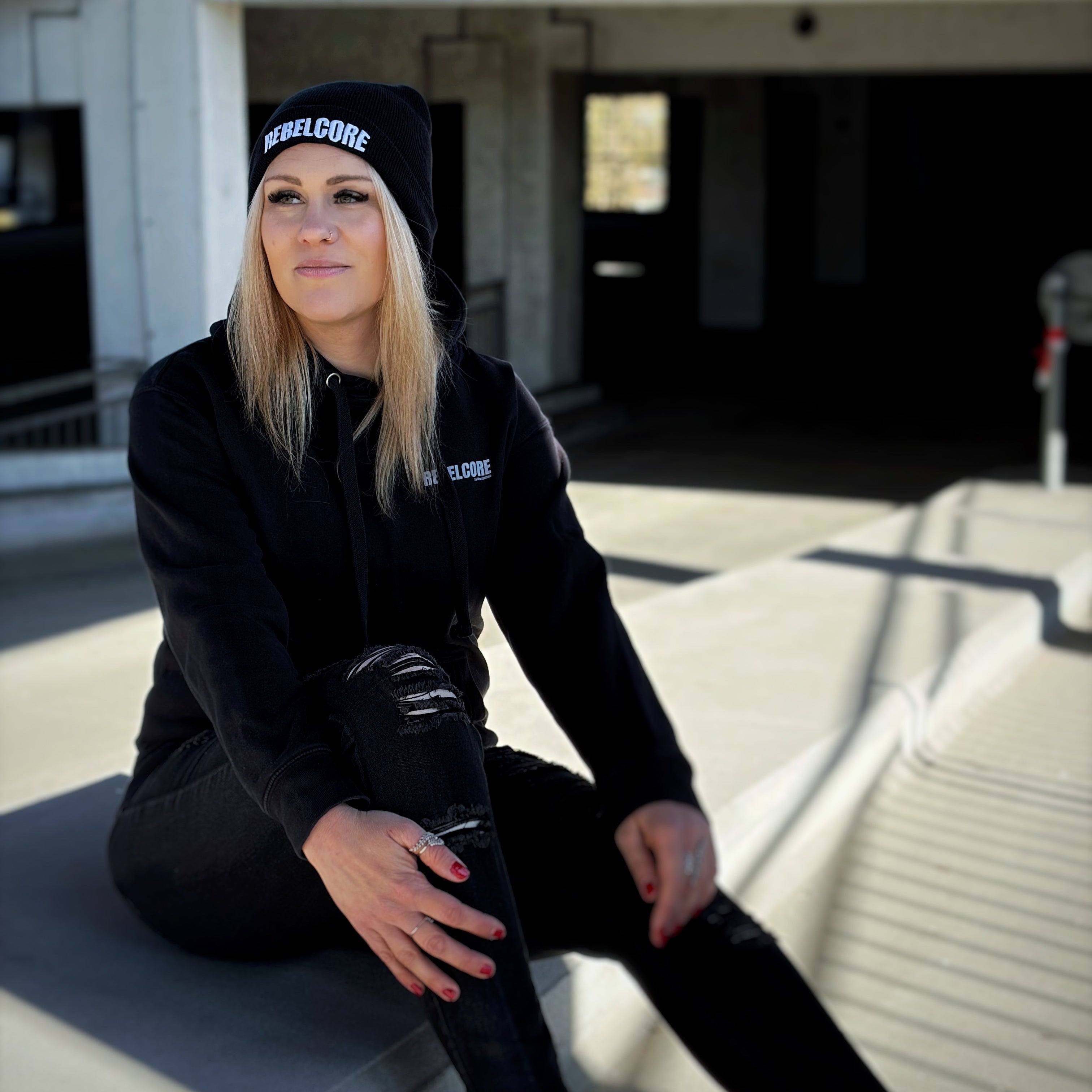 REBELCORE – Classic Logo Beanie (Black)