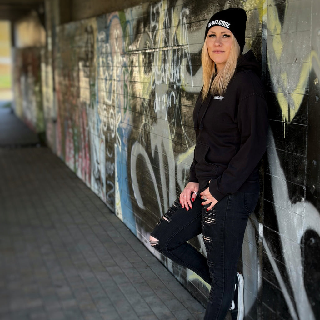REBELCORE – Classic Logo Beanie (Black)